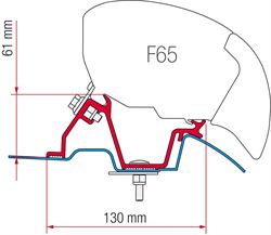 Adapter til Fiamma markise F80 - F65 MC Sprinter - VW Crafter 